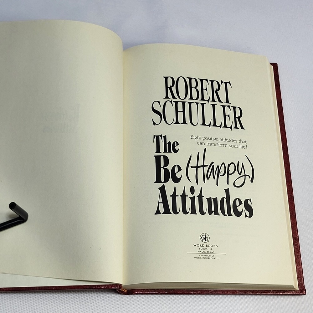 The Be (Happy) Attitudes by Robert Schuller Red Gilded Hardcover 1985